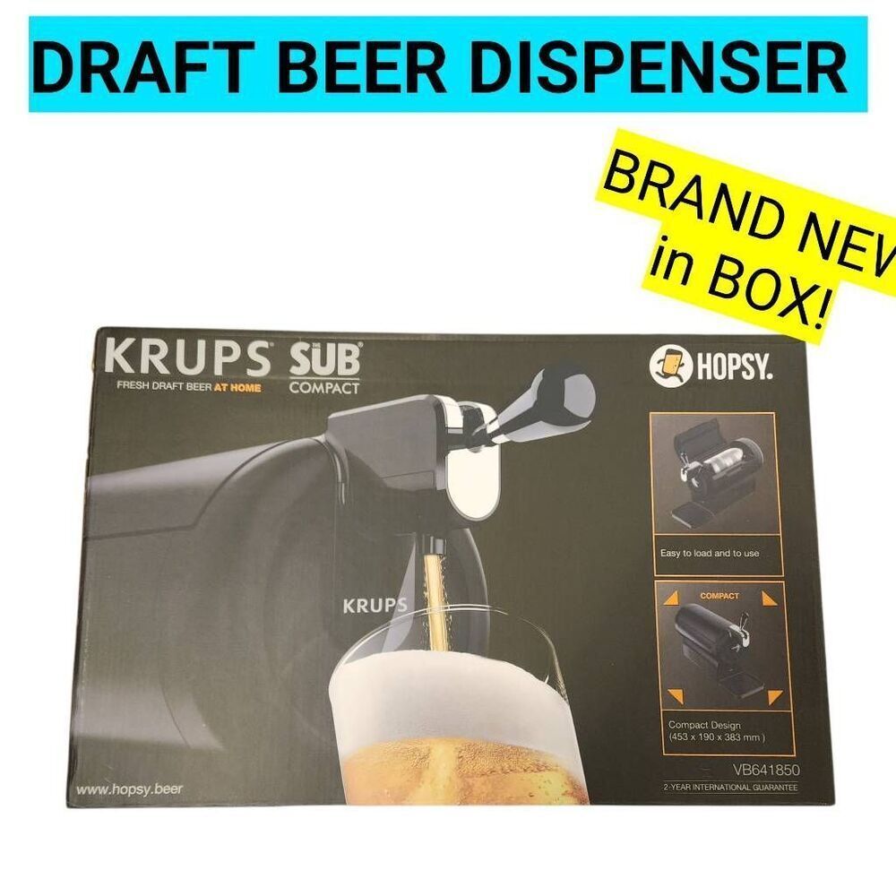 Krups VB641810 THE SUB Home Beer Stapler 2 Litre Capacity Compact Edition Black